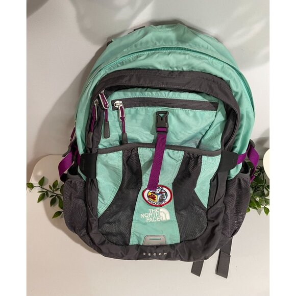 The North Face Recon Backpack Mint & Gray Padded Laptop - Picture 14 of 16